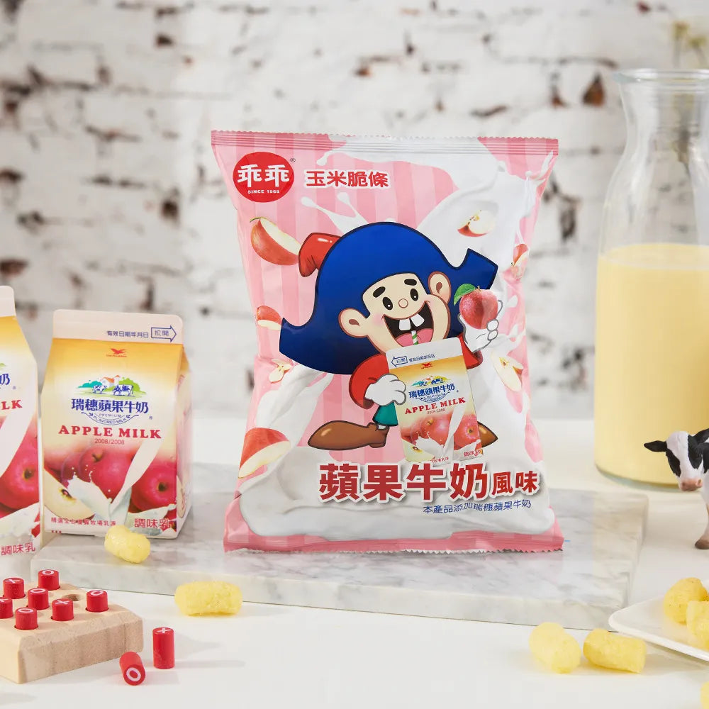 乖乖 アップルミルク味｜台湾限定・瑞穂りんごミルクコラボ